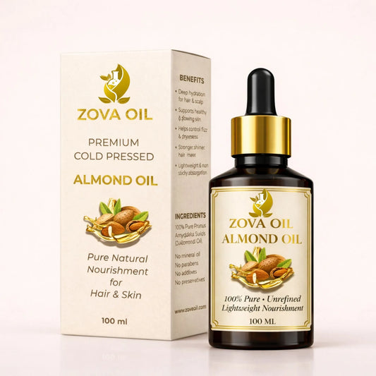 - Cold-Pressed Almond Oil for Hair & Skin Nourishment - Zova Oil - product_type - Cold-Pressed Almond Oil for Hair & Skin Nourishment - Zova Oil -  