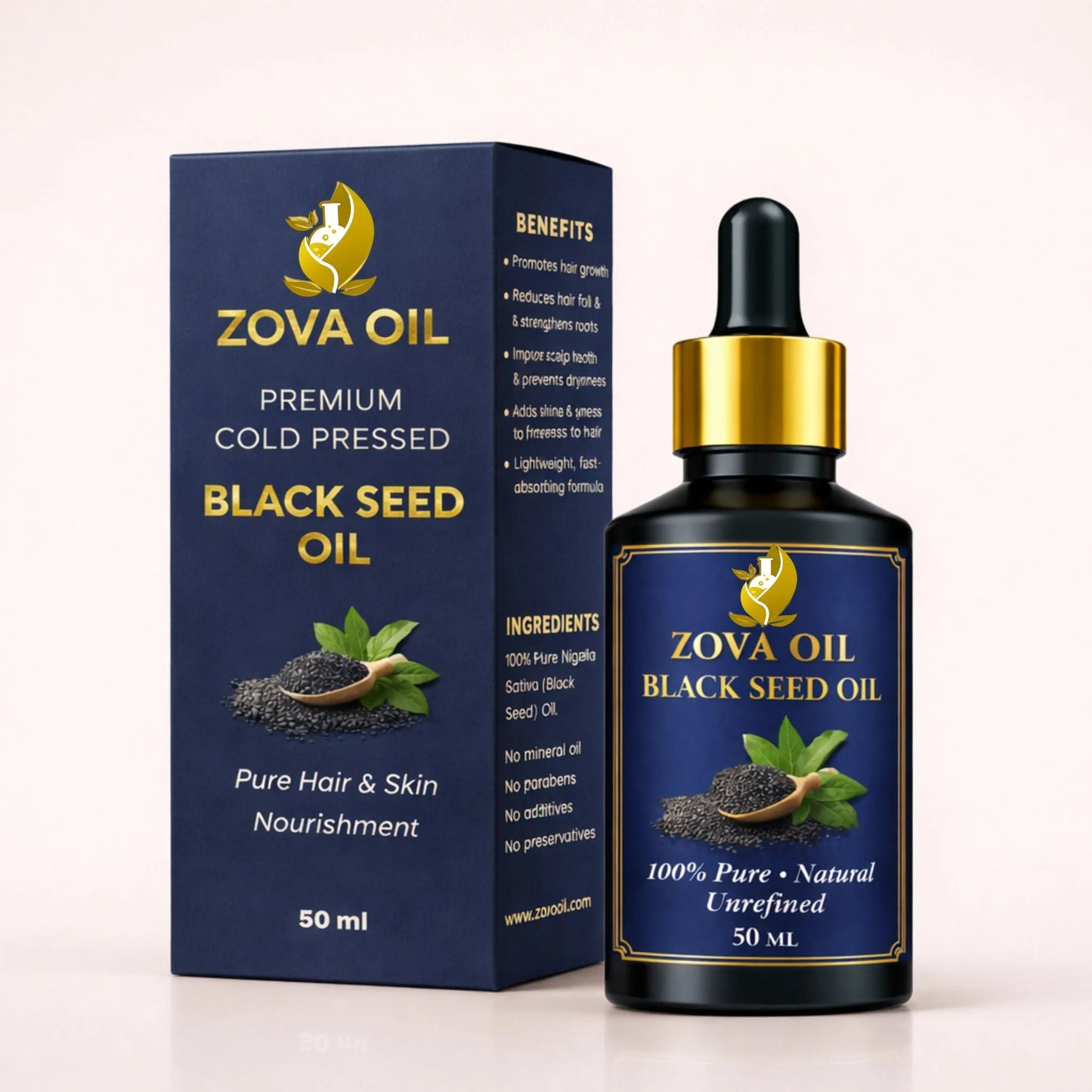 - Pure Black Seed Oil for Hair Growth & Skin Nourishment - Zova Oil - product_type - Pure Black Seed Oil for Hair Growth & Skin Nourishment - Zova Oil -  